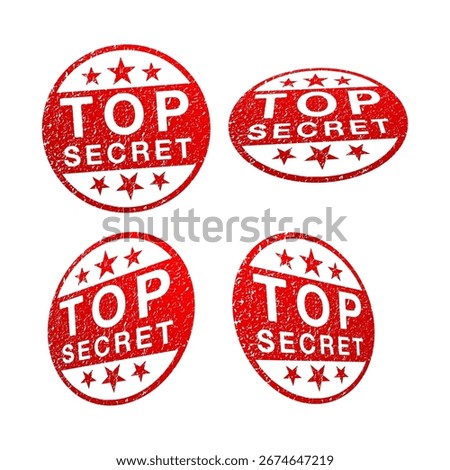 top secret vector stamp set