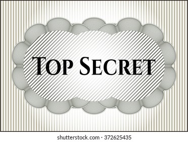 Top Secret Vintage Style Card Or Poster