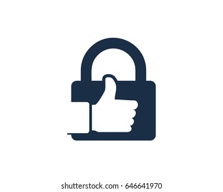 Top Security Lock Icon Logo Design Element