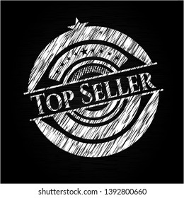 Top Seller chalk emblem written on a blackboard. Vector Illustration. Detailed.