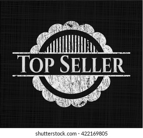Top Seller chalk emblem written on a blackboard