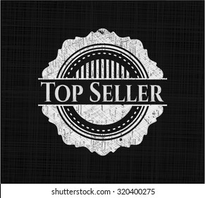 Top Seller chalkboard emblem on black board