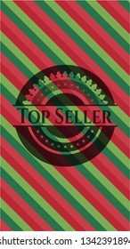 Top Seller christmas badge background.