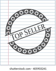 Top Seller emblem drawn in pencil