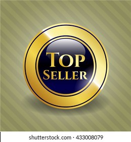 Top Seller golden badge or emblem