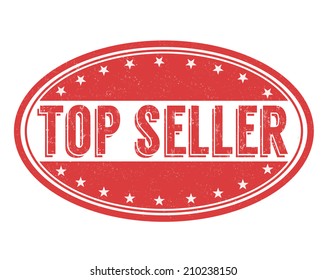 Top seller grunge rubber stamp on white background, vector illustration
