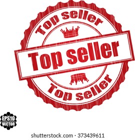 Top seller grunge rubber stamp, vector illustration