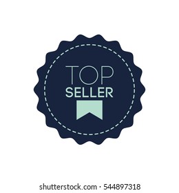 Top Seller Label Vector