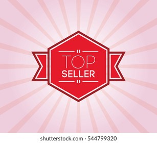 top seller poster. promotion banner, badge, label, ribbon. vector illustration