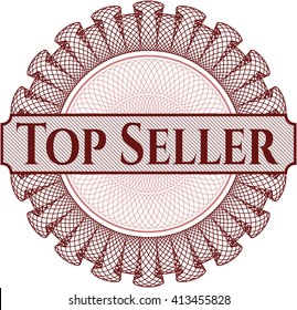 Top Seller written inside a money style rosette