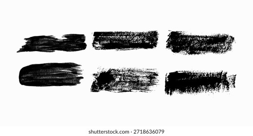 Conjunto superior de salpicaduras de tinta negra sobre un fondo blanco, salpicaduras de tinta negra, Vector de salpicaduras de tinta grunge negro