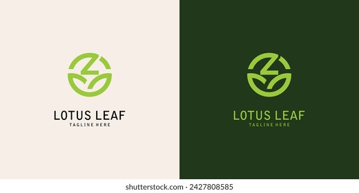 Top set icon lotus leaf logo design with combination letter from A to Z| premium vector