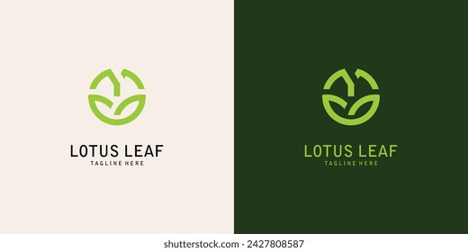 Top set icon lotus leaf logo design with combination letter from A to Z| premium vector