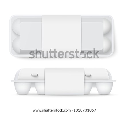 Similar – Image, Stock Photo Eggs in a carton