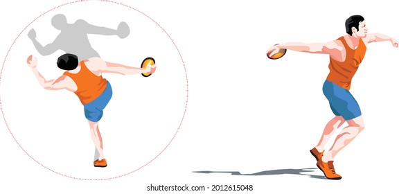 Top and Side view - Discus Throw