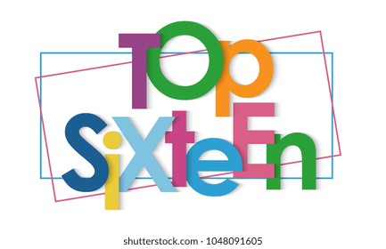 Top sixteen vector letters