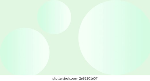 Top soft Abstract Background in Gradient green and white Tones with Circles. Circle effect style geometric, abstract texture