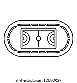 Top sport field icon. Outline top sport field vector icon for web design isolated on white background