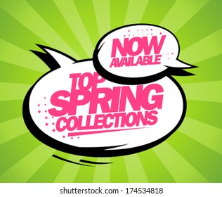 Top spring collections now available, pop-art design with balloons.