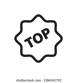 top stamp sign icon, vector, eps 10