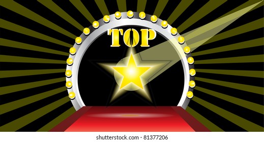 Top star vector illustration