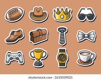 Top Sticker Illustration for Father's Day Celebration.