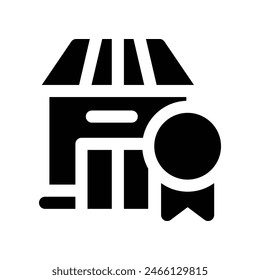 top store icon. vector glyph icon for your website, mobile, presentation, and logo design.