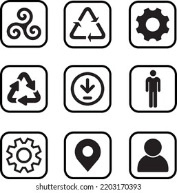 Top Symbols Vector Art. This is an EPS file.