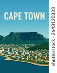 From the top of Table Mountain, the entire city of Cape Town is laid out below, with the Atlantic Ocean in the distance