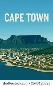 From the top of Table Mountain, the entire city of Cape Town is laid out below, with the Atlantic Ocean in the distance