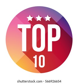 Top Ten Button Vector