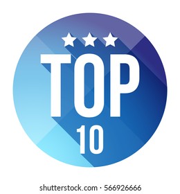 Top Ten Button Vector