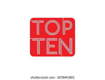 TOP TEN letter logo with love logo design template