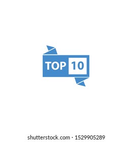 Top ten list, best 10. Vector icon template