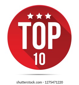 Top Ten red label button