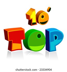top ten vector colorful letters