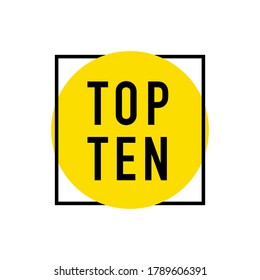Top 10. Vektorgrafik auf weißem Hintergrund.
