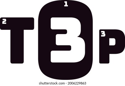 Top Three Or 3 Logo Design Template. As If It Were A 3-level Ranking.