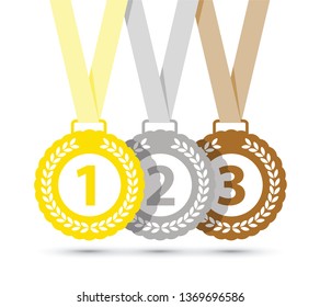 Top three medals