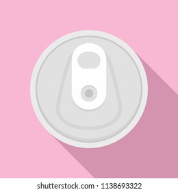 Top tin can icon. Flat illustration of top tin can vector icon for web design