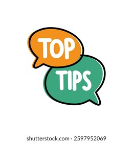 Top and Tips. Badge, icon, logo vector design illustration on white background