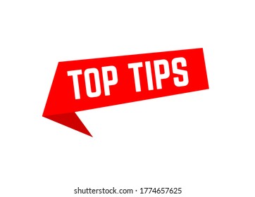 Top Tips with bubble sign,Top Tips tag sign
