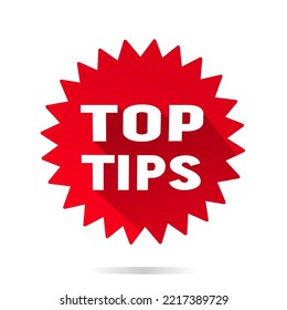 Top tips concept, sticker icon. Modern style vector design.