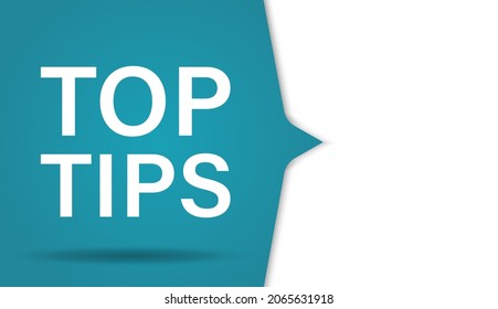 Top tips icon badge. Advice speech bubble note icon. vector idea education tricks