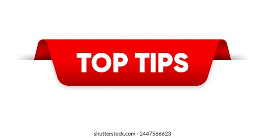 Top Tips label. Top tips badge. Quick tips for business and advertising. Vector illustration.