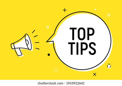 Top tips quick trick reminder advice business icon. Top tip helpful information