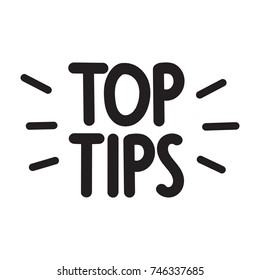 Top tips. Vector hand drawn illustration on white background.