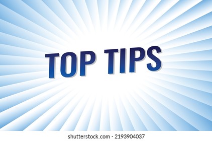 Top tips word concept vector illustration style for social media landing page, template, ui, web, mobile app, poster, banner, flyer, background, gift card, coupon, label, wallpaper