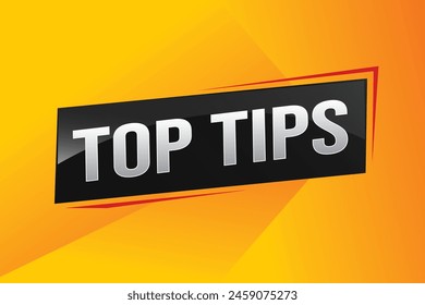 top tips word text concept icon logo sign symbol vector note memo 3d design creative style for use landing page, template, ui, web, mobile app, poster, banner, flyer, backdrop, gift card, coupon

