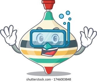 Top toy mascot design swims with diving glasses